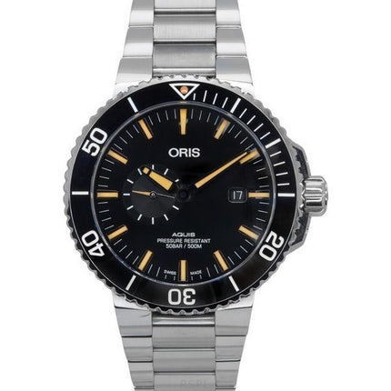 Oris Aquis Small Second Rustfrit Steel Black Dial Automatic Diver&#39,s 01-743-7733-4159-07-8-24-05PEB 500M herreur