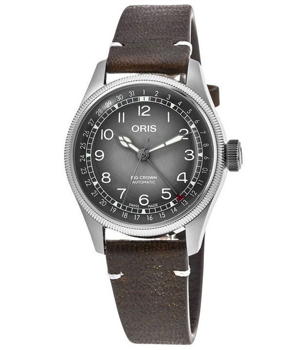 Oris Big Crown x Cervo Volante Læderrem Grå Urskive Automatisk 01 754 7779 4063-sæt herreur