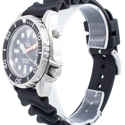 Ratio Free Diver Helium Safe 1000M Stainless Steel Automatic 1066KE20-33VA-BLK Herreur