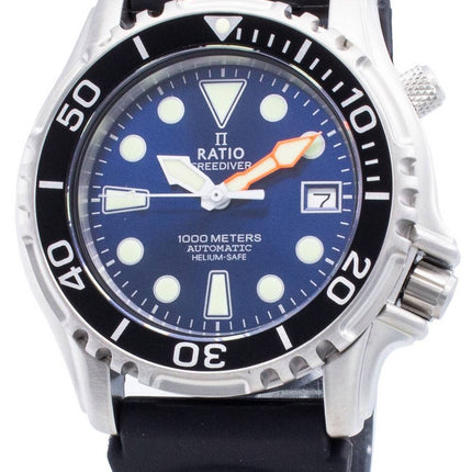 Ratio Free Diver Helium Safe 1000M Stainless Steel Automatic 1066KE20-33VA-BLU Herreur