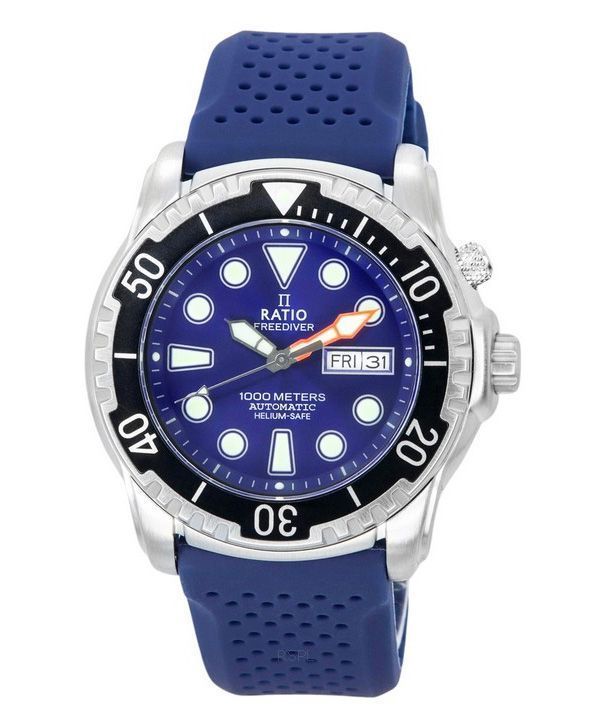 Ratio Free Diver Helium-Safe 1000M Safir Automatic 1068HA90-34VA-BLU Herreur