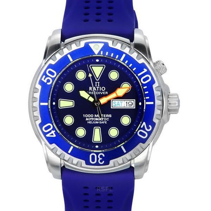 Ratio FreeDiver Version 02 Helium Safe 1000M Sapphire Automatic Blue Dial 1068HA90-34VA-BLU-V02 Herreur