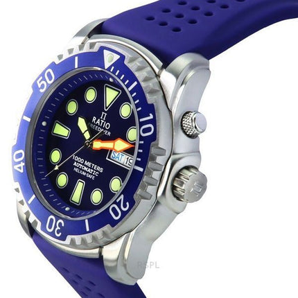 Ratio FreeDiver Version 02 Helium Safe 1000M Sapphire Automatic Blue Dial 1068HA90-34VA-BLU-V02 Herreur