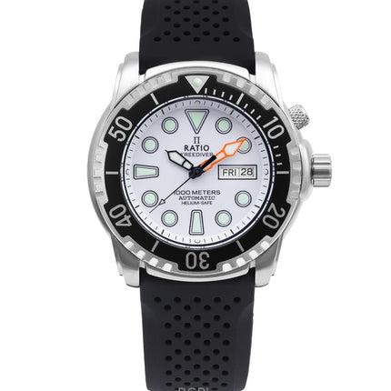 Ratio Free Diver Helium-Safe 1000M Safir Automatic 1068HA90-34VA-WHT Herreur