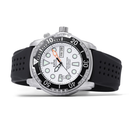 Ratio Free Diver Helium-Safe 1000M Safir Automatic 1068HA90-34VA-WHT Herreur