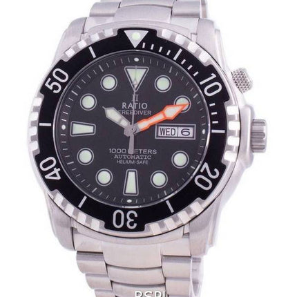 Ratio Free Diver Helium-Safe 1000M Sapphire Automatic 1068HA96-34VA-BLK Herreur