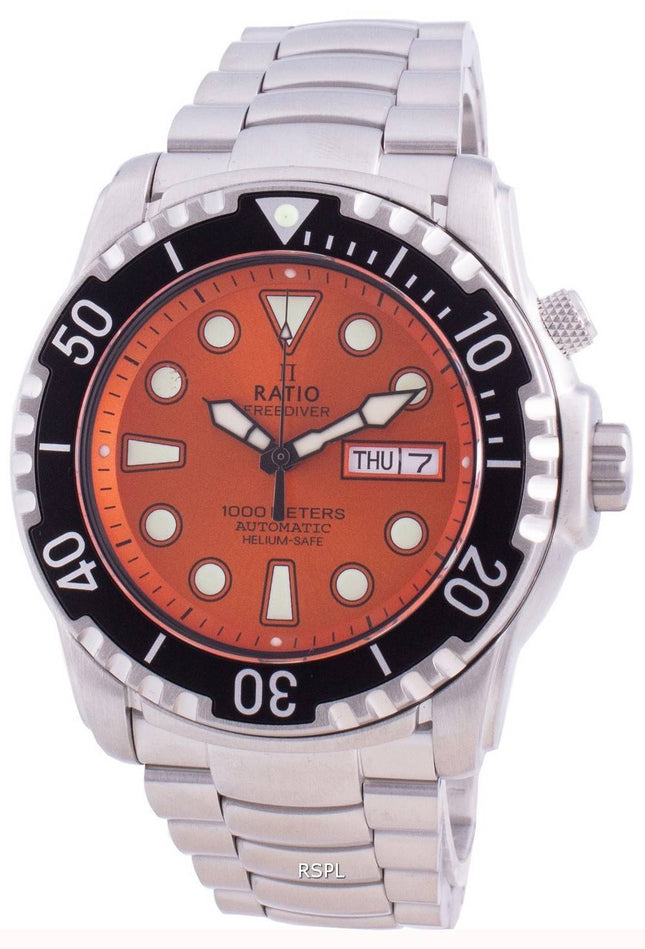 Ratio Free Diver Helium-Safe 1000M Sapphire Automatic 1068HA96-34VA-ORG Herreur