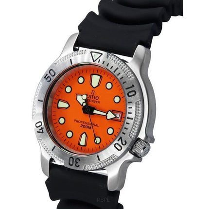 Ratio FreeDiver Professional Sapphire Orange Dial Quartz 22AD202-ORG 200M herreur