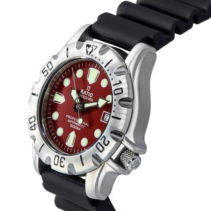 Ratio FreeDiver Professional 500M Sapphire Red Dial Automatisk 32BJ202A-RED herreur