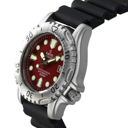 Ratio FreeDiver Professional 500M Sapphire Red Dial Automatisk 32GS202A-RED herreur