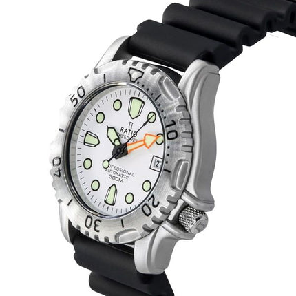 Ratio FreeDiver Professional 500M Sapphire White Dial Automatisk 32GS202A-WHT herreur