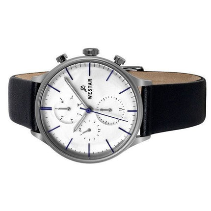 Westar profil læderrem Silver Dial Quartz 50192STN407 herreur