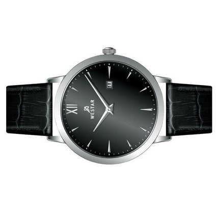 Westar profil læderrem Black Dial Quartz 50214STN103 herreur