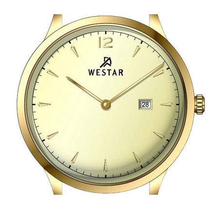 Westar profil læderrem Light Champagne Urskive Quartz 50217GPN122 herreur