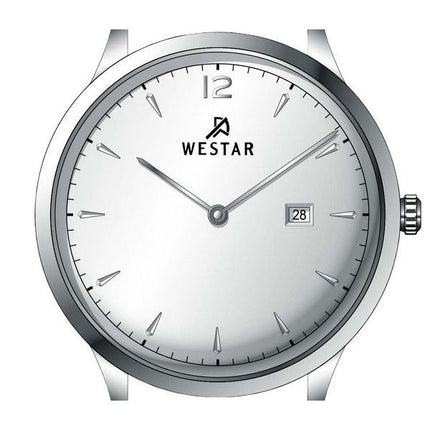 Westar profil læderrem Silver Dial Quartz 50217STN107 herreur