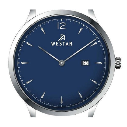 Westar profil læderrem Blue Dial Quartz 50217STN124 herreur