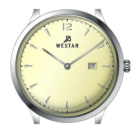 Westar profil læderrem Light Champagne Urskive Quartz 50217STN182 herreur