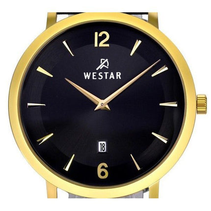 Westar profil læderrem Black Dial Quartz 50219GPN103 herreur