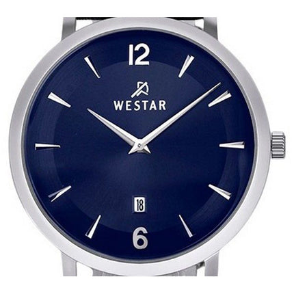 Westar profil læderrem Blue Dial Quartz 50219STN104 herreur