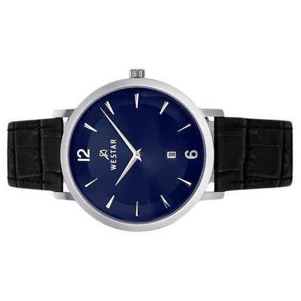 Westar profil læderrem Blue Dial Quartz 50219STN104 herreur