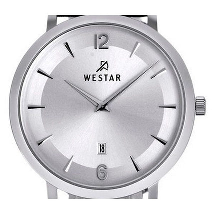 Westar profil læderrem Silver Dial Quartz 50219STN107 herreur