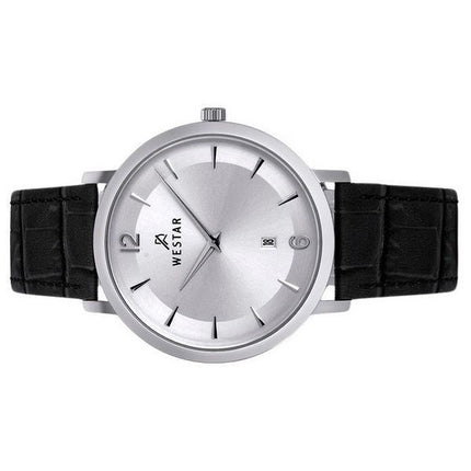 Westar profil læderrem Silver Dial Quartz 50219STN107 herreur