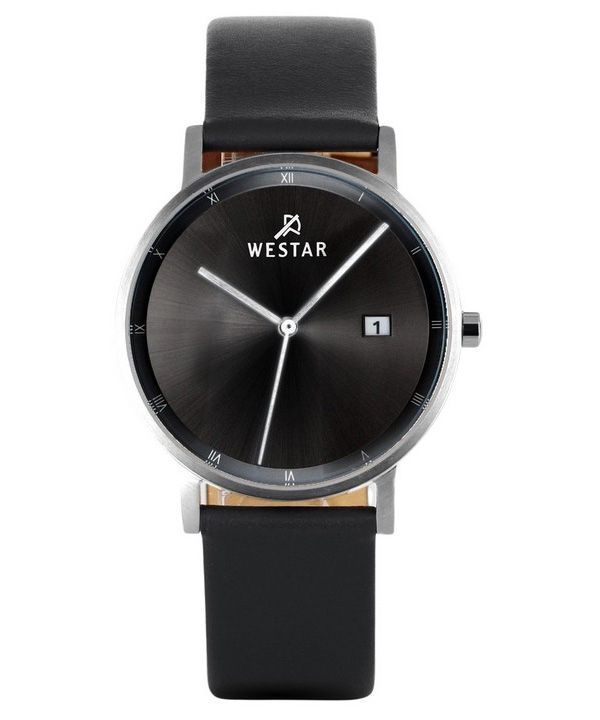 Westar profil læderrem Black Dial Quartz 50221STN103 herreur