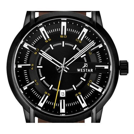 Westar profil læderrem Black Dial Quartz 50228BBN523 herreur