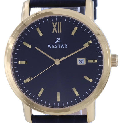 Westar Black Dial Gold Tone Rustfrit Steel Quartz 50244 GPN 103 herreur