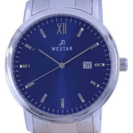 Westar Blue Dial Stainless Steel Quartz 50245 STN 104 herreur