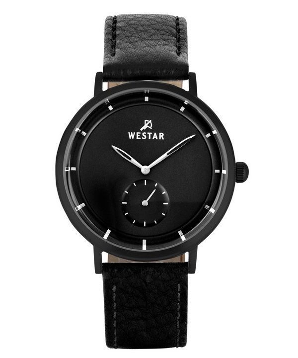 Westar profil læderrem Black Dial Quartz 50246BBN103 herreur