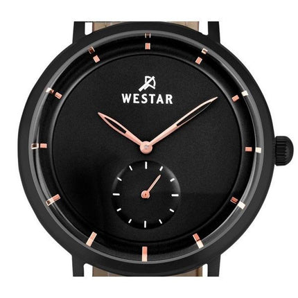 Westar profil læderrem Black Dial Quartz 50246BBN603 herreur