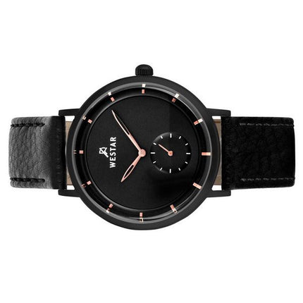 Westar profil læderrem Black Dial Quartz 50246BBN603 herreur