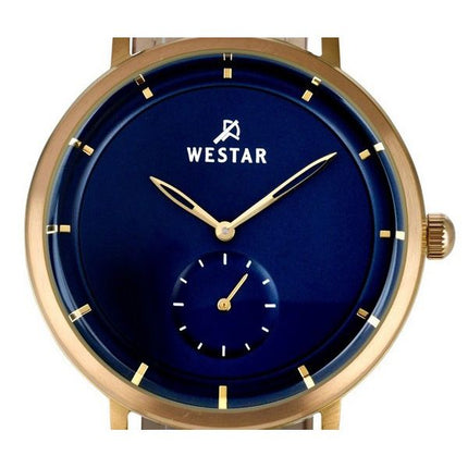 Westar profil læderrem Blue Dial Quartz 50246BZZ184 herreur