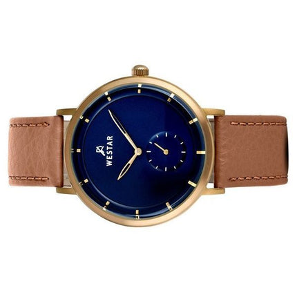 Westar profil læderrem Blue Dial Quartz 50246BZZ184 herreur