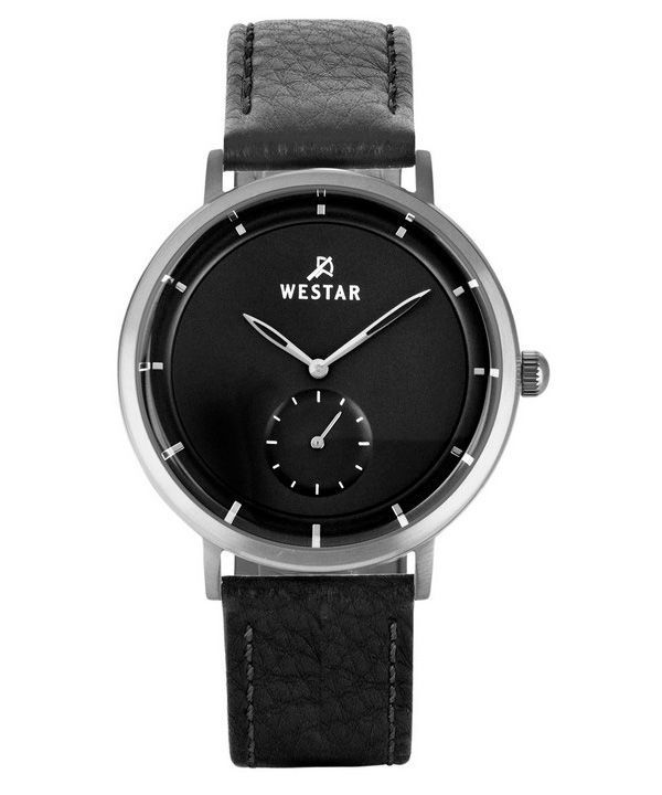 Westar profil læderrem Black Dial Quartz 50246STN103 herreur