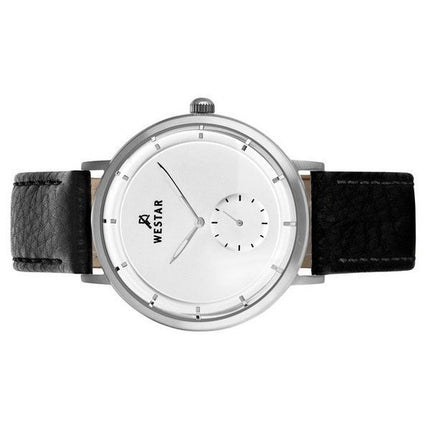 Westar profil læderrem Silver Dial Quartz 50246STN107 herreur