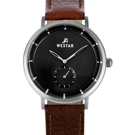 Westar profil læderrem Black Dial Quartz 50246STN123 herreur