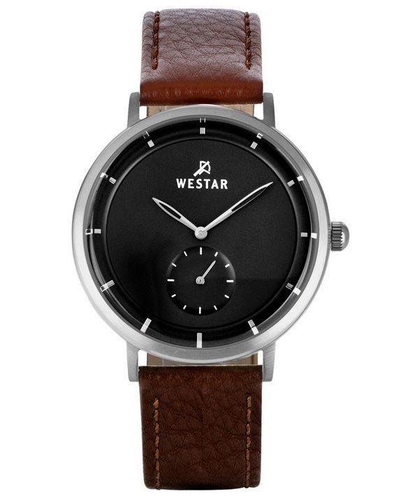 Westar profil læderrem Black Dial Quartz 50246STN123 herreur