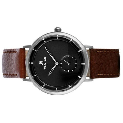 Westar profil læderrem Black Dial Quartz 50246STN123 herreur