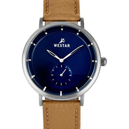 Westar profil læderrem Blue Dial Quartz 50246STN184 herreur