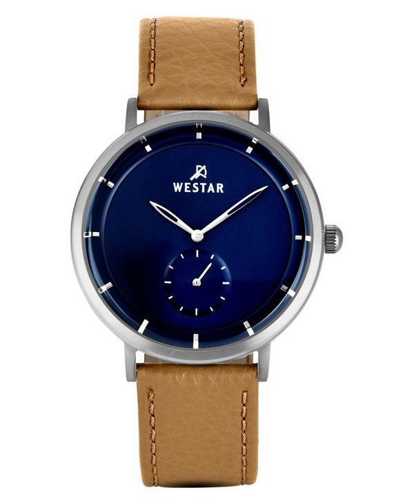 Westar profil læderrem Blue Dial Quartz 50246STN184 herreur