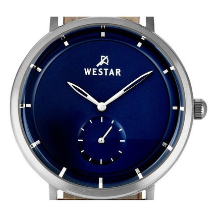 Westar profil læderrem Blue Dial Quartz 50246STN184 herreur