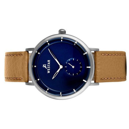 Westar profil læderrem Blue Dial Quartz 50246STN184 herreur