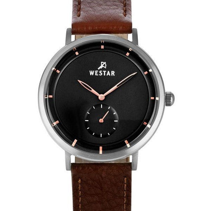 Westar profil læderrem Black Dial Quartz 50246STN623 herreur