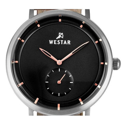 Westar profil læderrem Black Dial Quartz 50246STN623 herreur