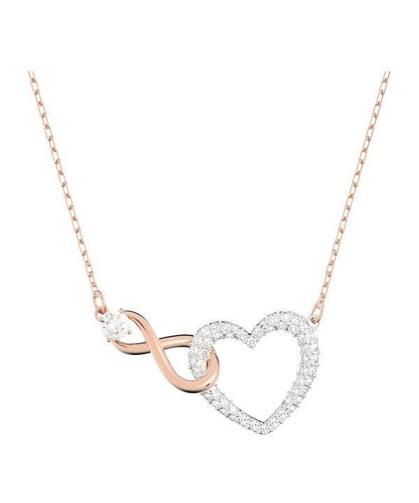 Swarovski Hyperbola Infinity And Heart Mixed Metal Finish Halskæde 5518865 til kvinder