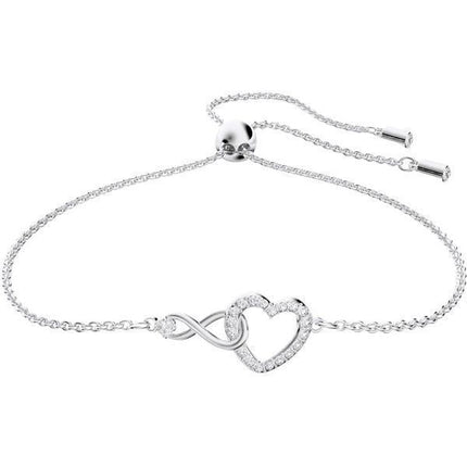 Swarovski Hyperbola Infinity And Heart Rhodium armbånd 5524421 til kvinder