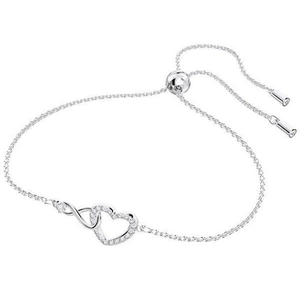 Swarovski Hyperbola Infinity And Heart Rhodium armbånd 5524421 til kvinder