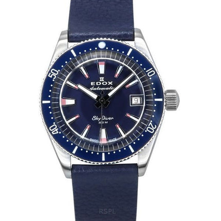 Edox Skydiver Limited Special Blue Dial Automatic Diver&#39,s 80131 3BUC BUICO 300M herreur med ekstra rem